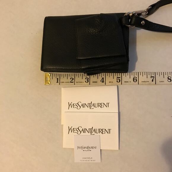 YSL rive gauche WALLET Wristlet clutch bag BLACK NWT Authentic - Picture 9 of 11